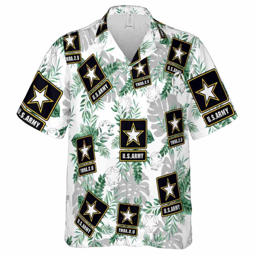 Army Tropical Fronds Hawaiian Shirt Fashion forward