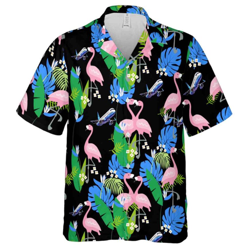 Aviation Flamingo Leaf Hawaiian Shirt Fashion forward