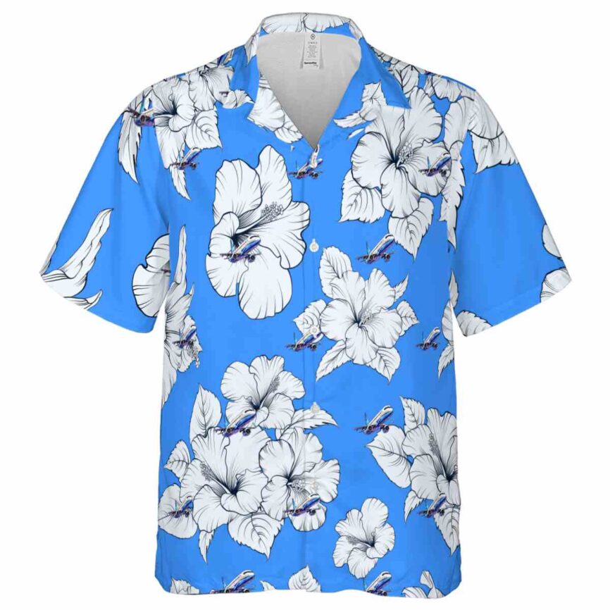 Aviation Hibiscus Flower Hawaiian Shirt Fashion forward