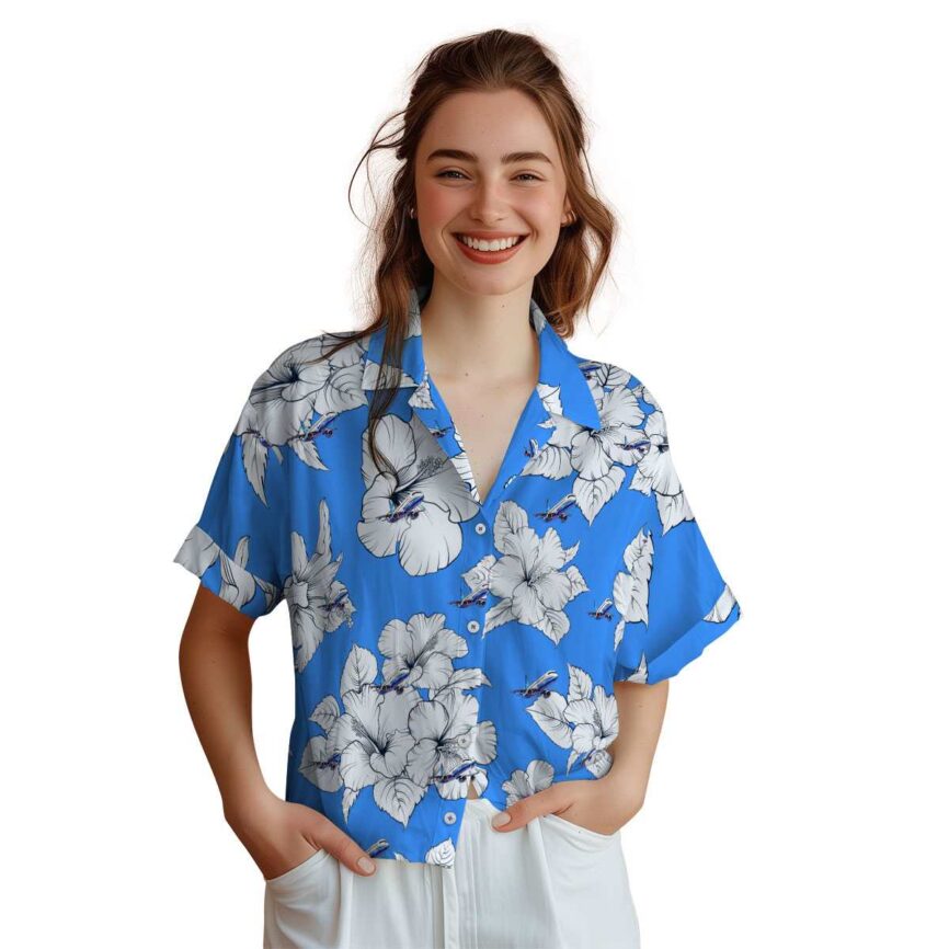 Aviation Hibiscus Flower Hawaiian Shirt Top rated