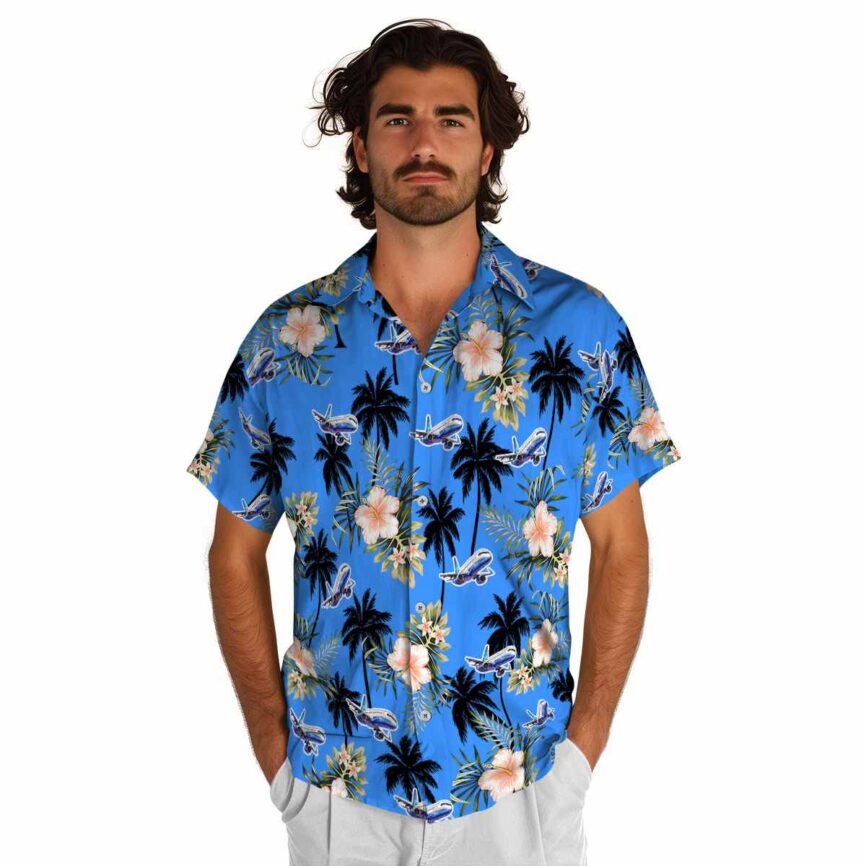 Aviation Hibiscus Palm Hawaiian Shirt New Arrival