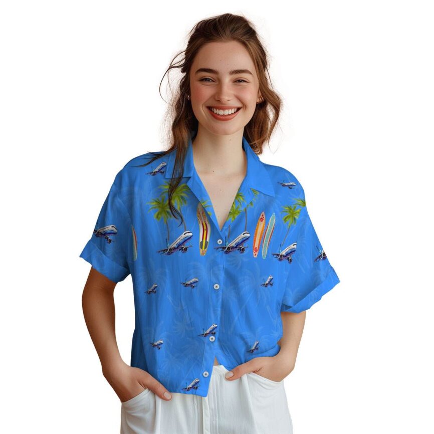 Aviation Island Theme Hawaiian Shirt Top rated