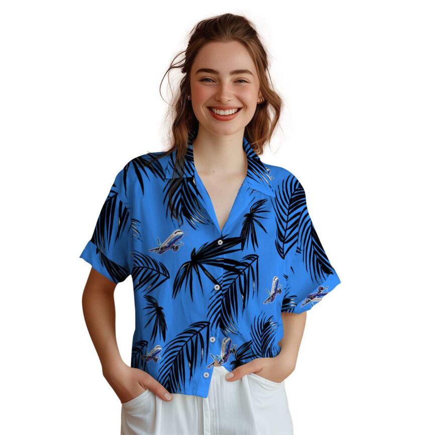 Aviation Monochrome Palm Hawaiian Shirt Top rated