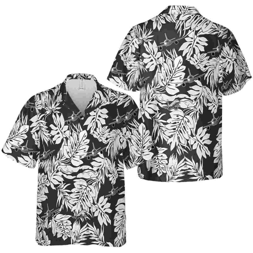 Aviation Monstera Foliage Hawaiian Shirt Premium grade