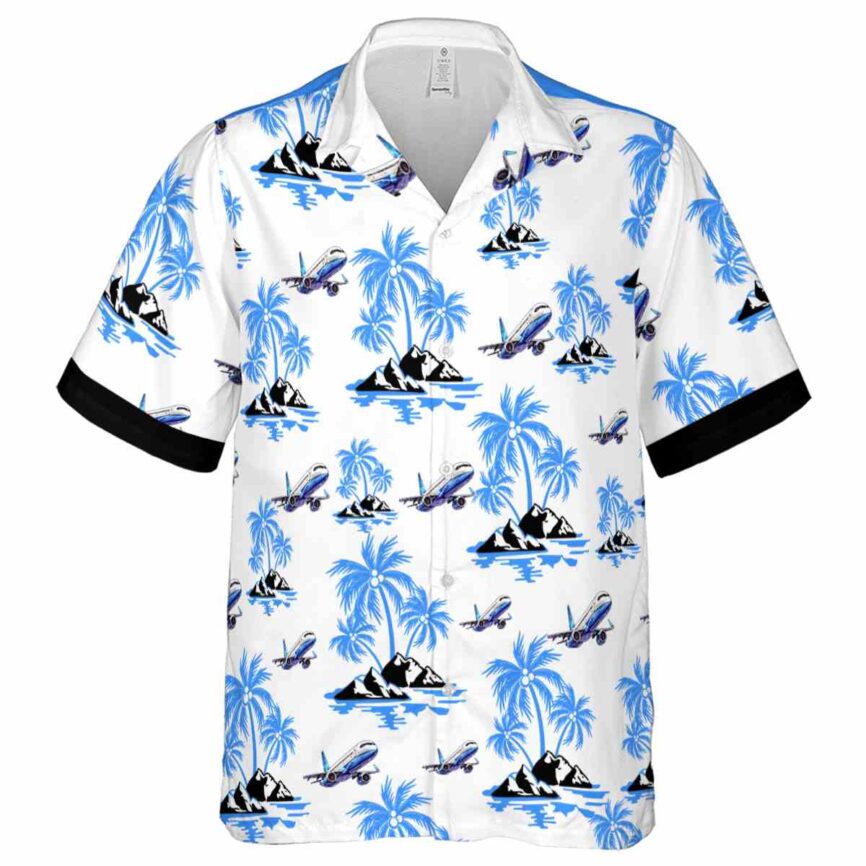 Aviation Palm Island Graphic Hawaiian Shirt Fashion forward