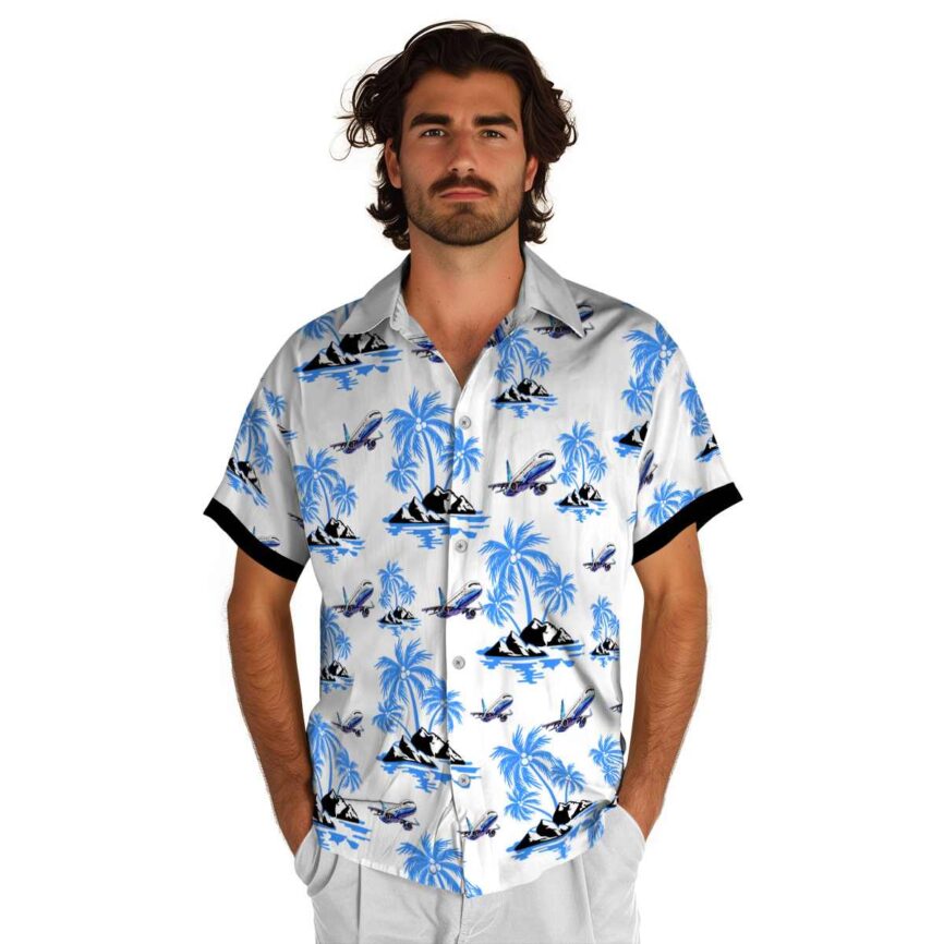 Aviation Palm Island Graphic Hawaiian Shirt New Arrival