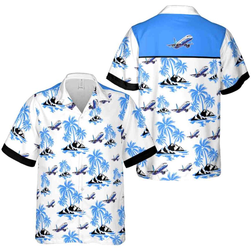 Aviation Palm Island Graphic Hawaiian Shirt Premium grade