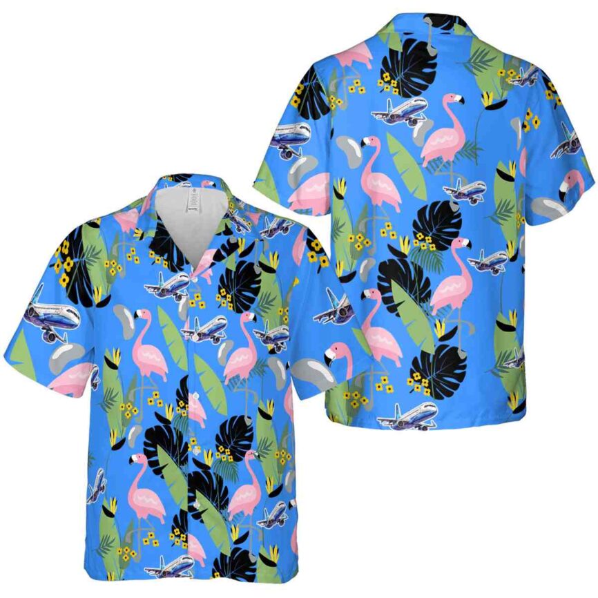 Aviation Pink Flamingo Hawaiian Shirt Premium grade