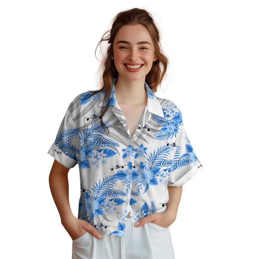 Aviation Tropical Blossom Hawaiian Shirt Top rated