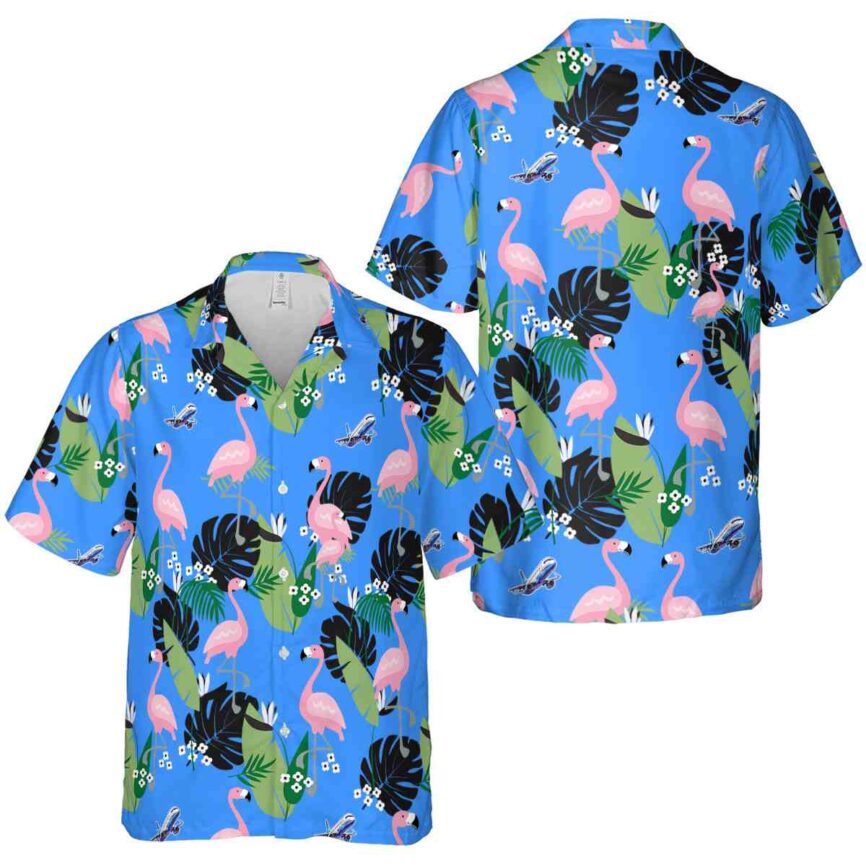 Aviation Tropical Flamingo Hawaiian Shirt Premium grade