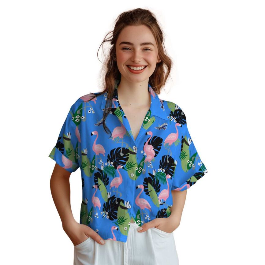 Aviation Tropical Flamingo Hawaiian Shirt Top rated