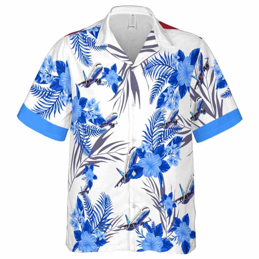 Aviation US Flag Floral Hawaiian Shirt Fashion forward