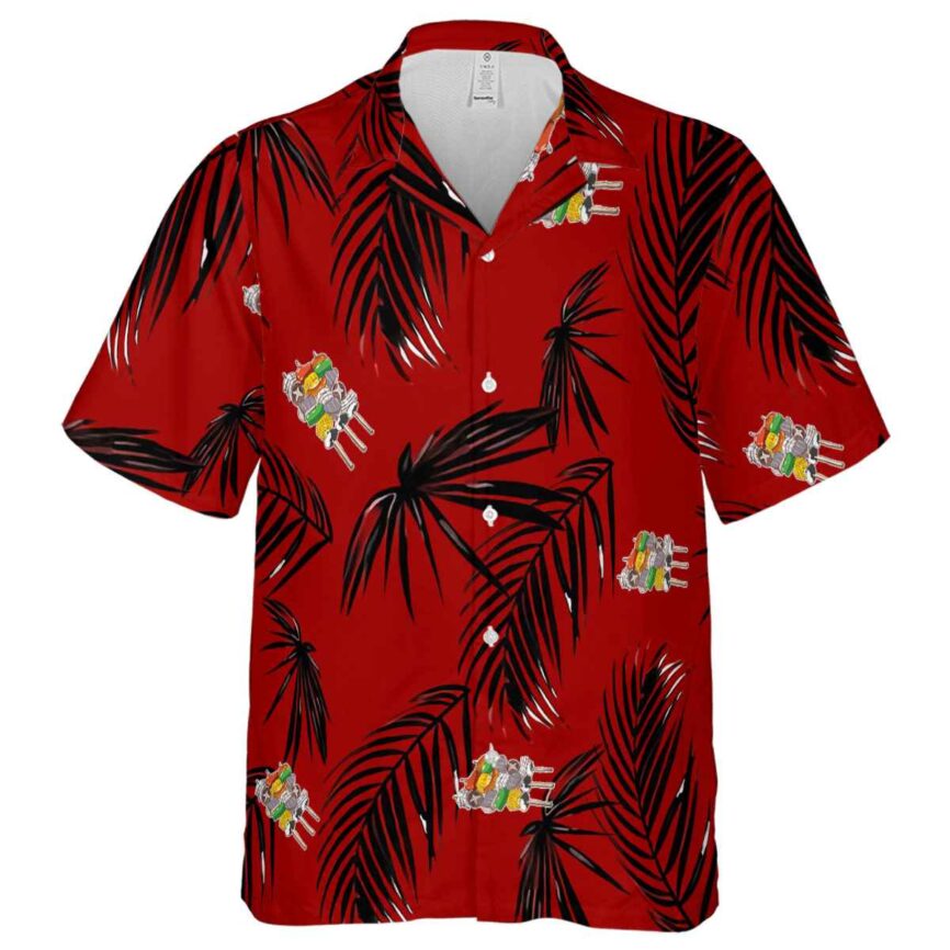 BBQ Monochrome Palm Hawaiian Shirt Fashion forward