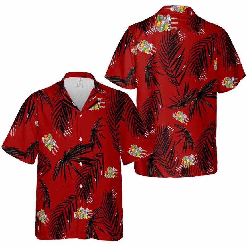 BBQ Monochrome Palm Hawaiian Shirt Premium grade