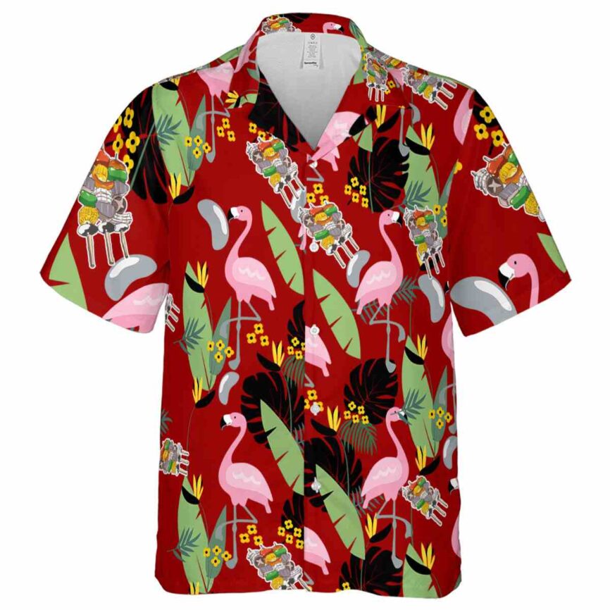 BBQ Pink Flamingo Hawaiian Shirt Fashion forward