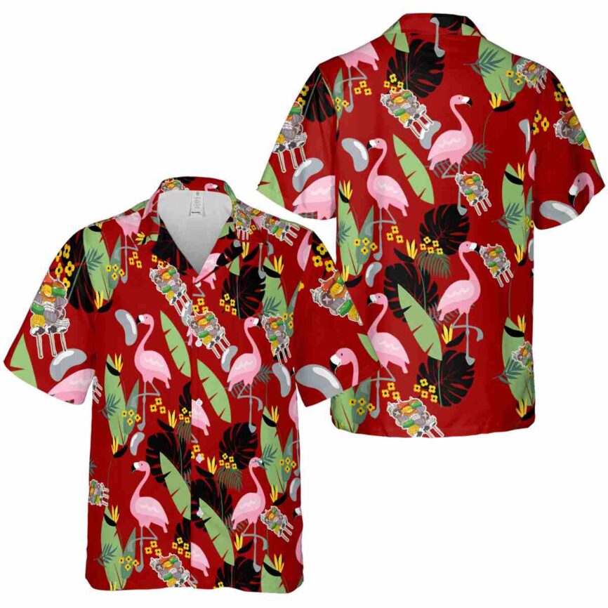 BBQ Pink Flamingo Hawaiian Shirt Premium grade