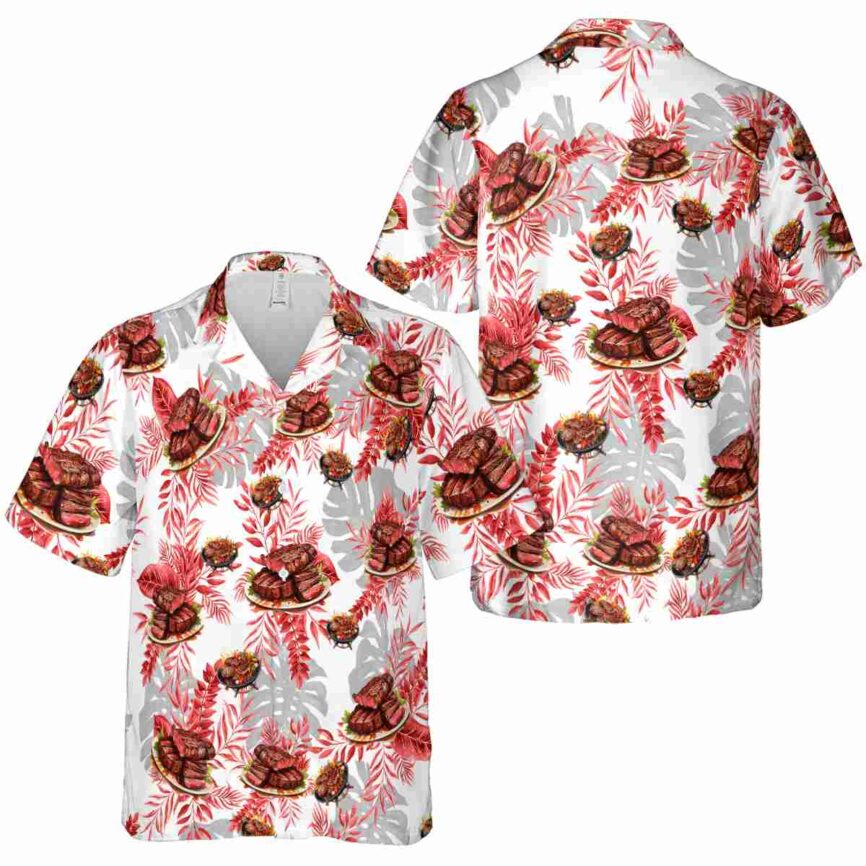 BBQ Tropical Fronds Hawaiian Shirt Premium grade