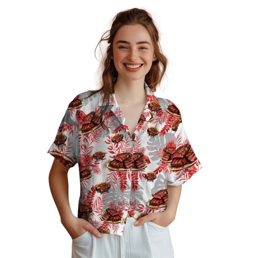 BBQ Tropical Fronds Hawaiian Shirt Top rated