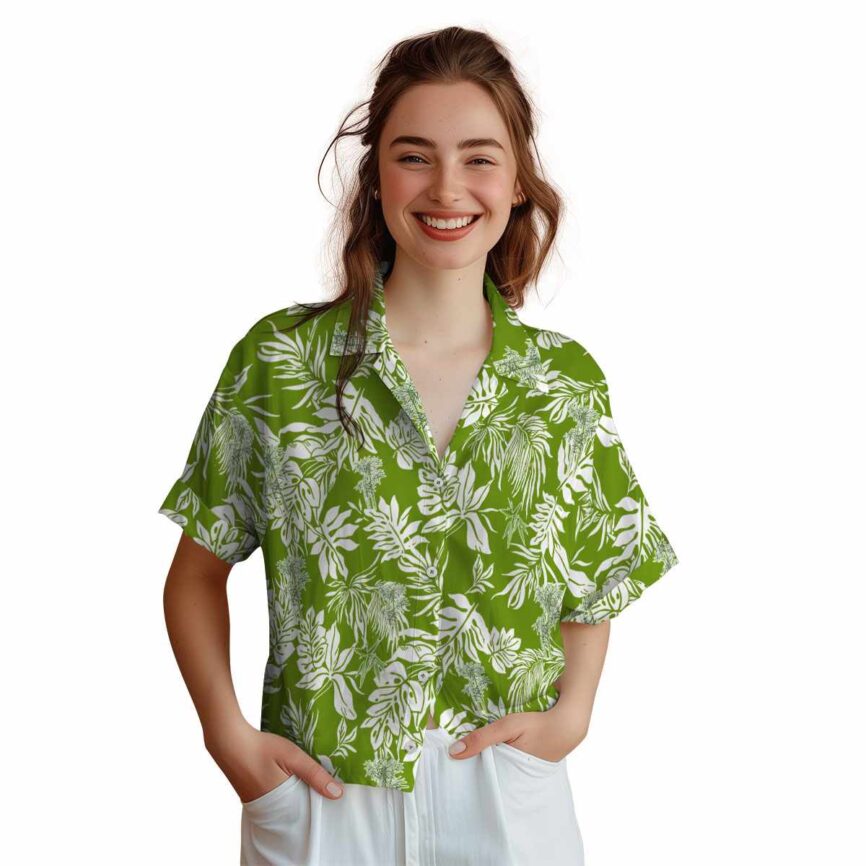 Bamboo Bold Foliage Hawaiian Shirt Top rated