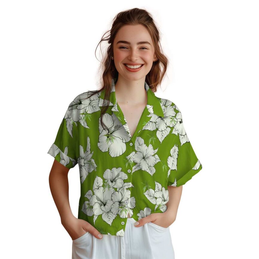 Bamboo Hibiscus Flower Hawaiian Shirt Top rated