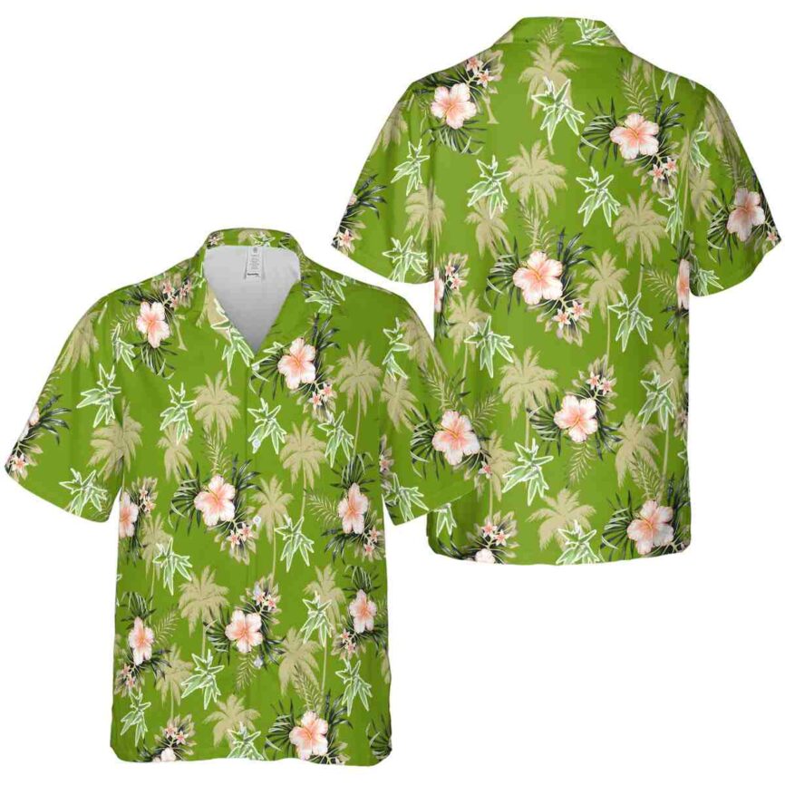 Bamboo Hibiscus Palm Hawaiian Shirt Premium grade