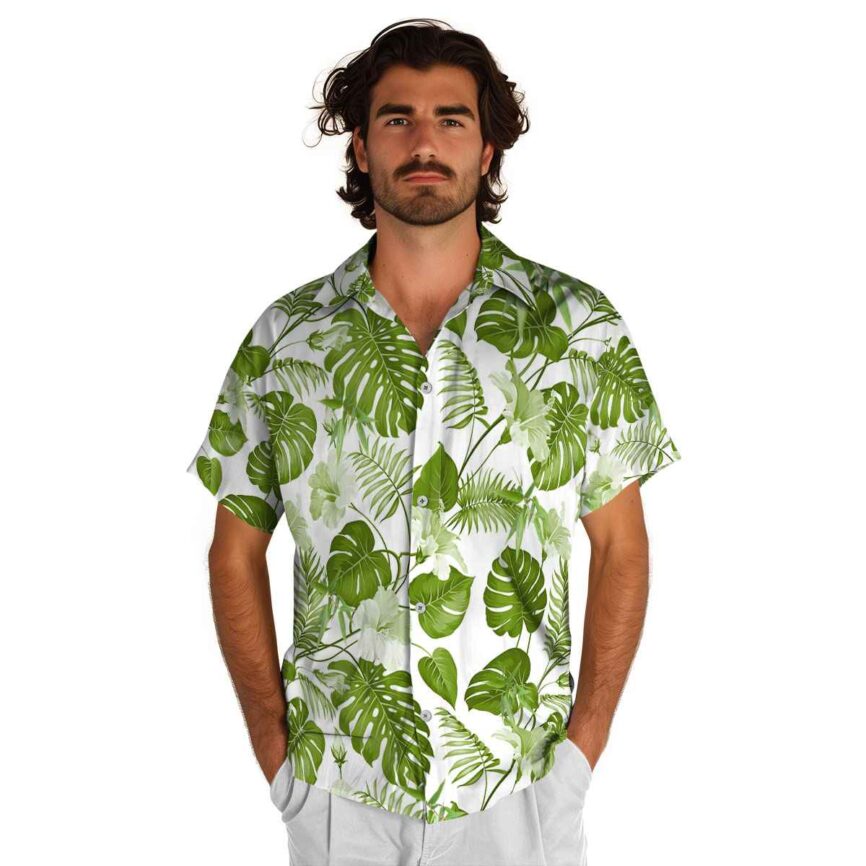 Bamboo Leaf Pattern Hawaiian Shirt New Arrival