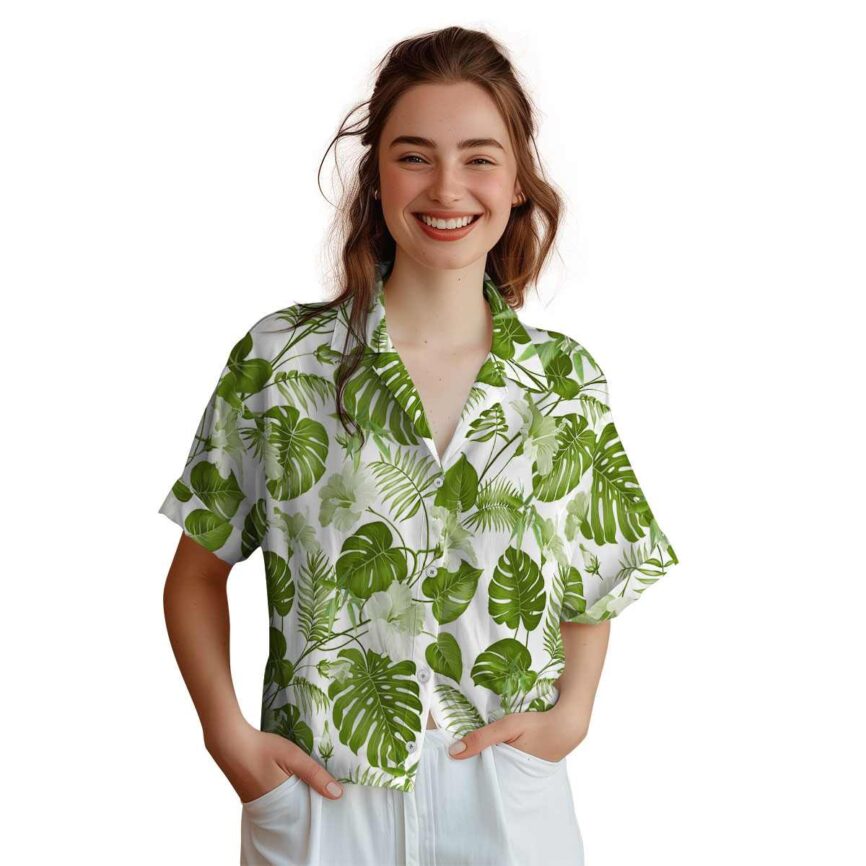 Bamboo Leaf Pattern Hawaiian Shirt Top rated