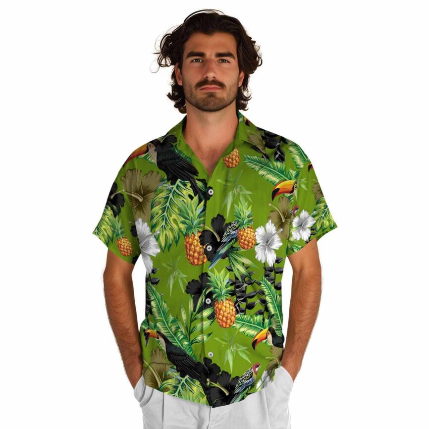 Bamboo Leafy Toucan Hawaiian Shirt New Arrival