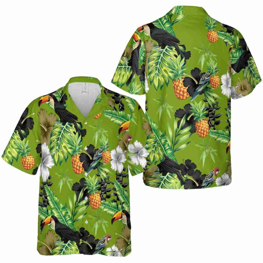 Bamboo Leafy Toucan Hawaiian Shirt Premium grade