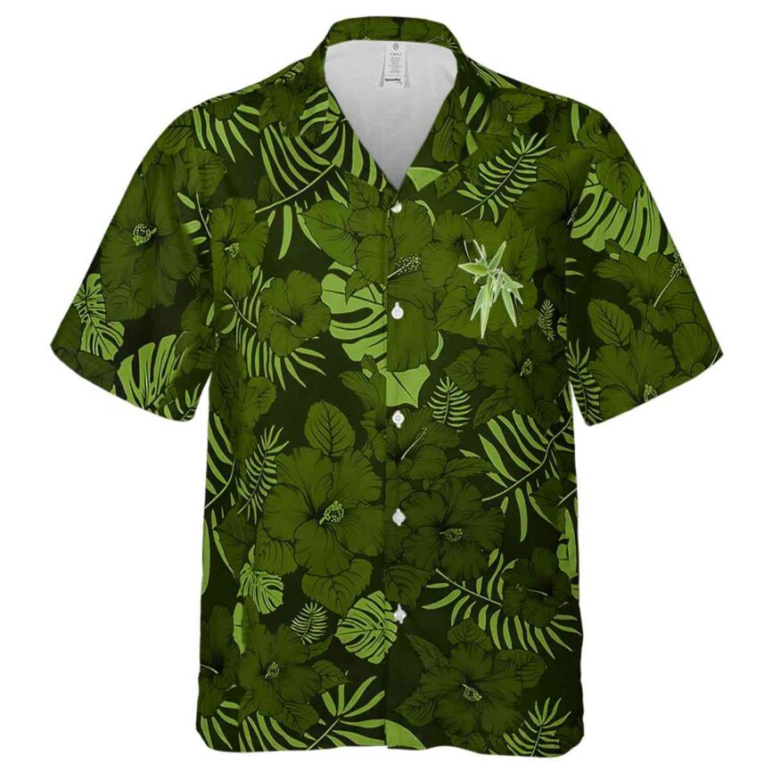 Bamboo Monochrome Floral Hawaiian Shirt Fashion forward