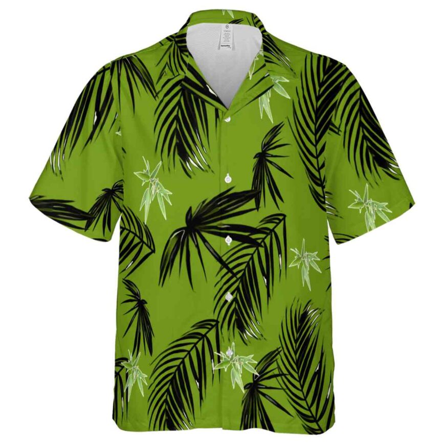 Bamboo Monochrome Palm Hawaiian Shirt Fashion forward