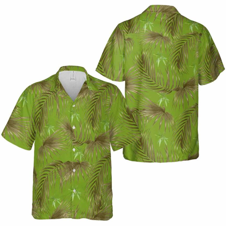 Bamboo Palm Frond Hawaiian Shirt Premium grade