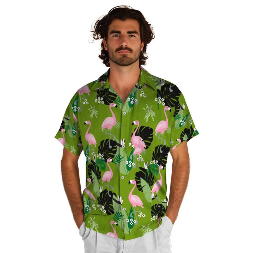 Bamboo Tropical Flamingo Hawaiian Shirt New Arrival