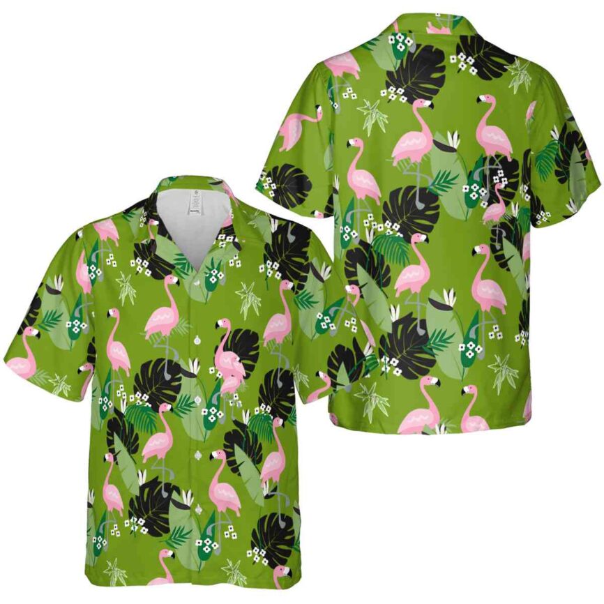 Bamboo Tropical Flamingo Hawaiian Shirt Premium grade