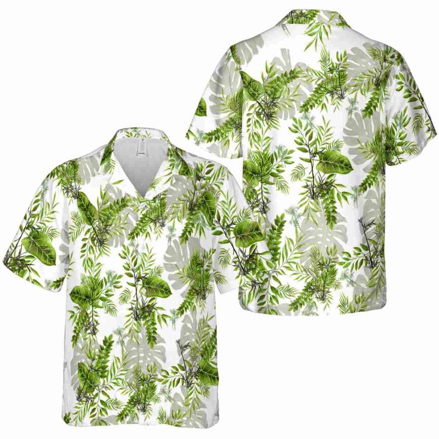 Bamboo Tropical Fronds Hawaiian Shirt Premium grade