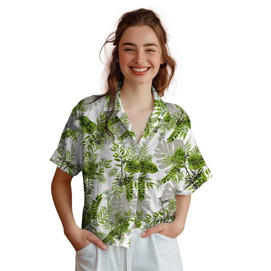 Bamboo Tropical Fronds Hawaiian Shirt Top rated