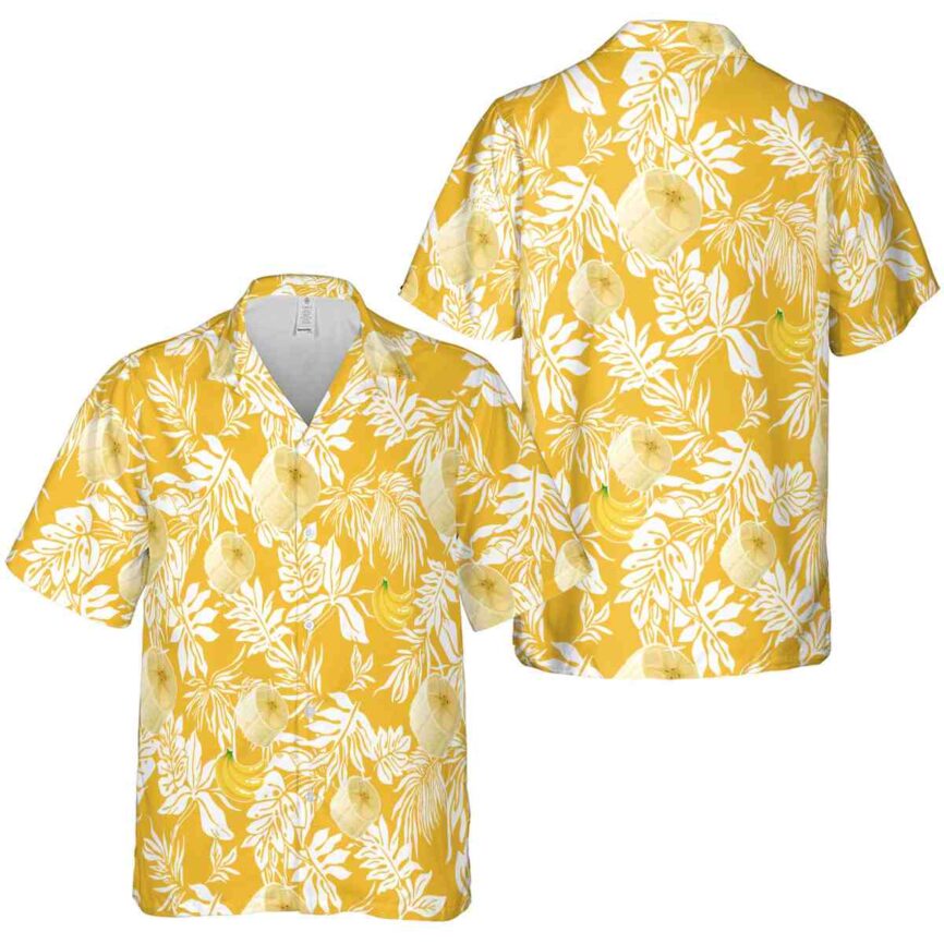 Banana Bold Foliage Hawaiian Shirt Premium grade