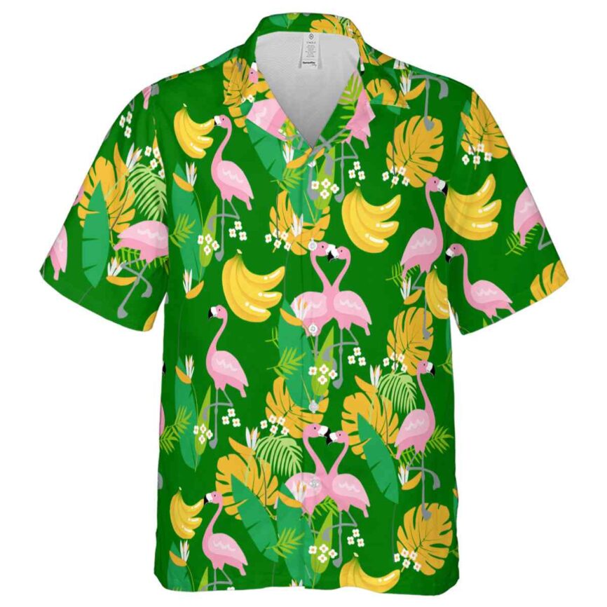 Banana Flamingo Leaf Hawaiian Shirt Fashion forward