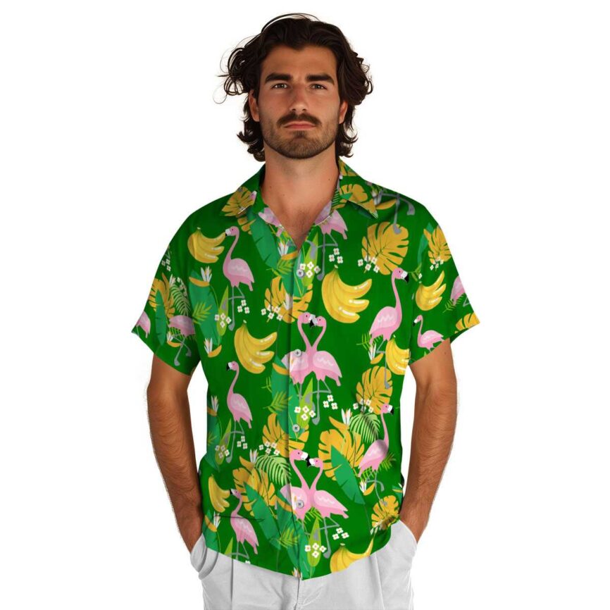 Banana Flamingo Leaf Hawaiian Shirt New Arrival