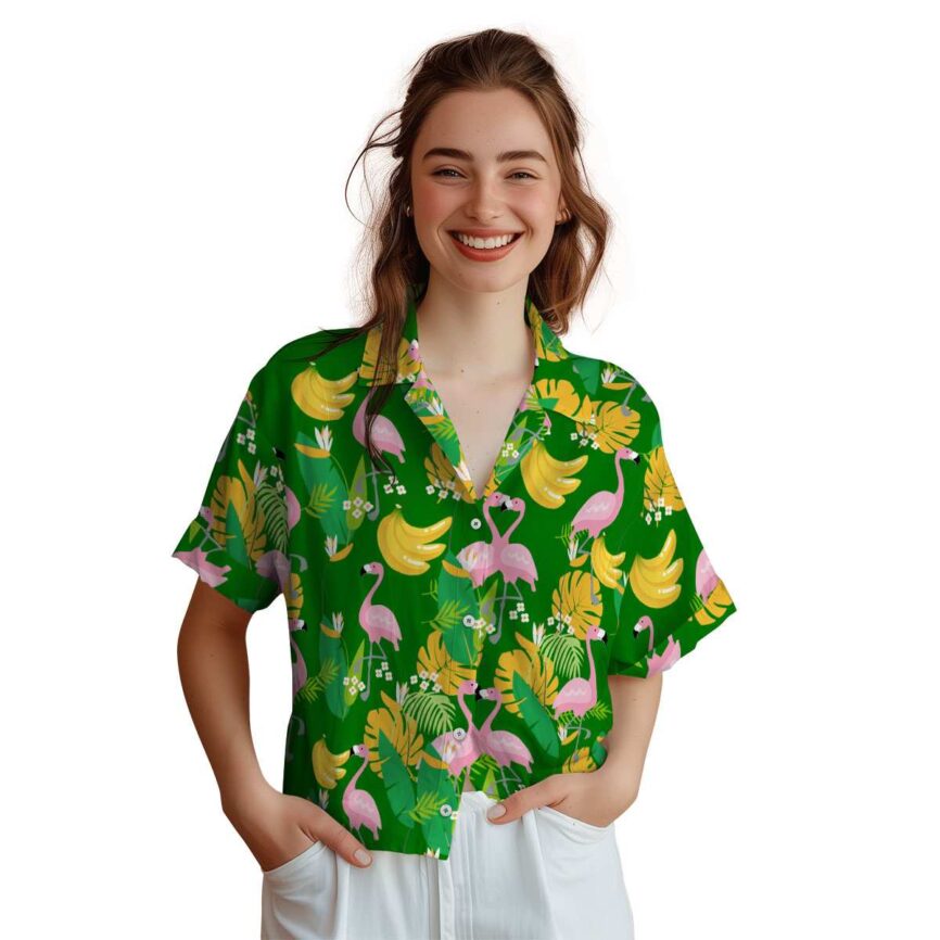 Banana Flamingo Leaf Hawaiian Shirt Top rated