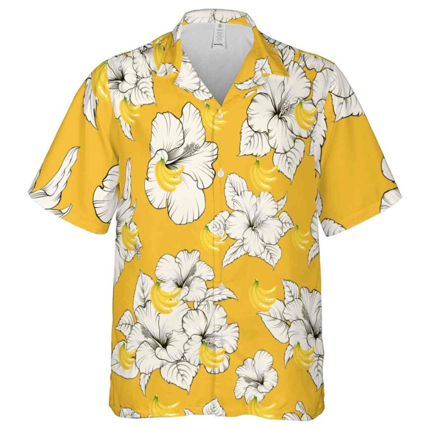 Banana Hibiscus Flower Hawaiian Shirt Fashion forward