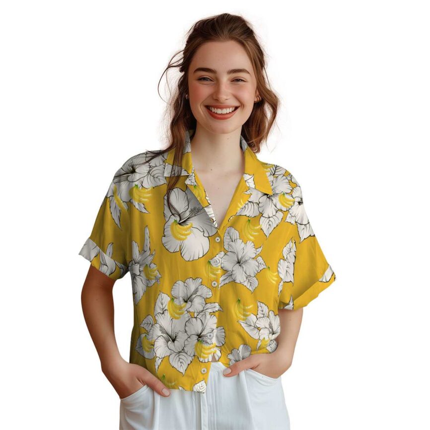 Banana Hibiscus Flower Hawaiian Shirt Top rated