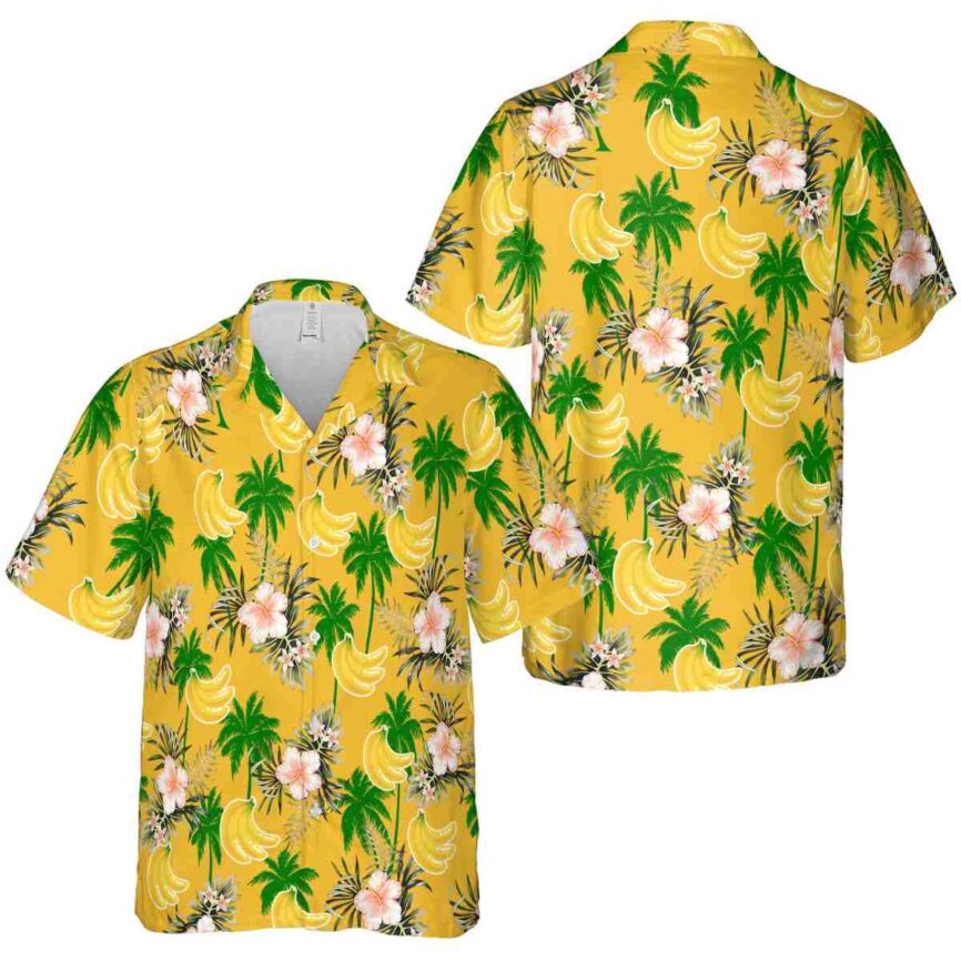 Banana Hibiscus Palm Hawaiian Shirt Premium grade