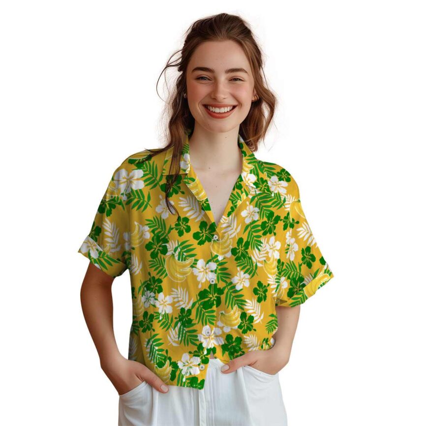 Banana Leafy Hibiscus Hawaiian Shirt Top rated