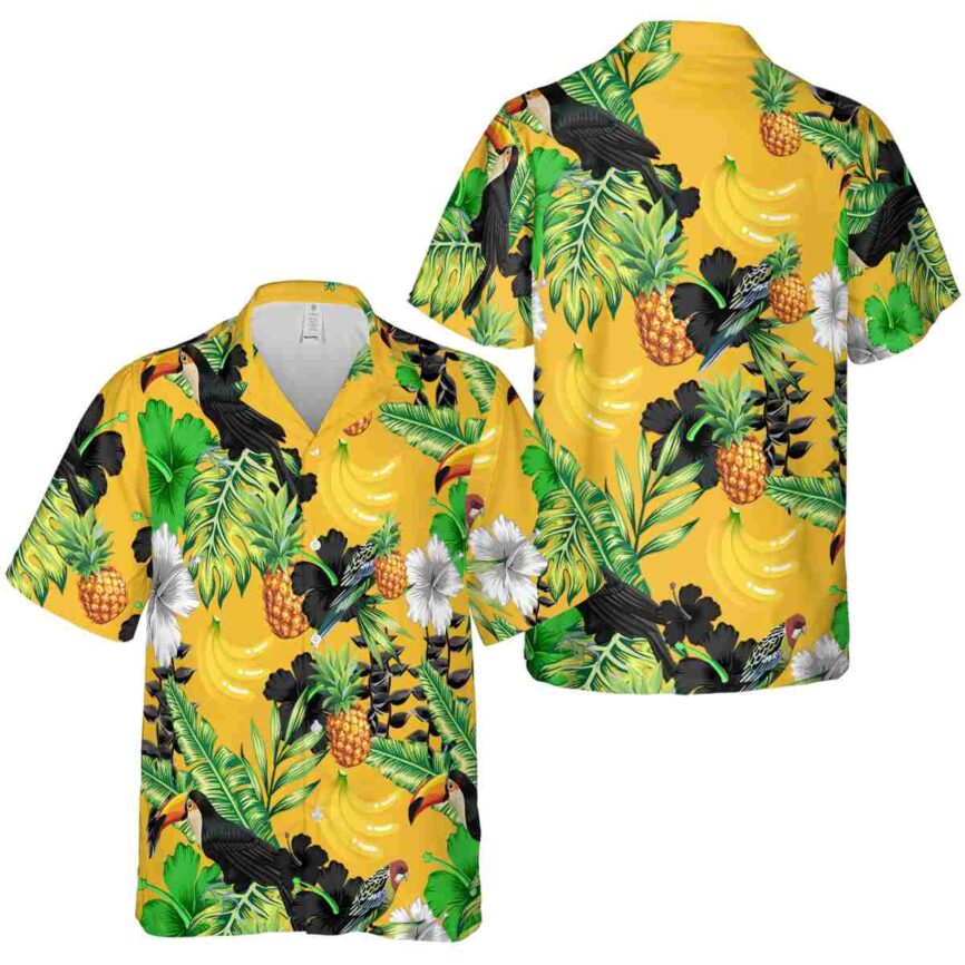 Banana Leafy Toucan Hawaiian Shirt Premium grade