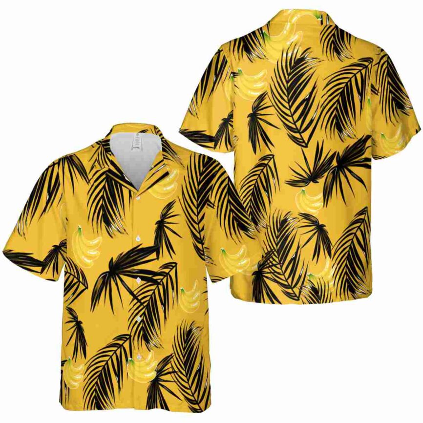 Banana Monochrome Palm Hawaiian Shirt Premium grade