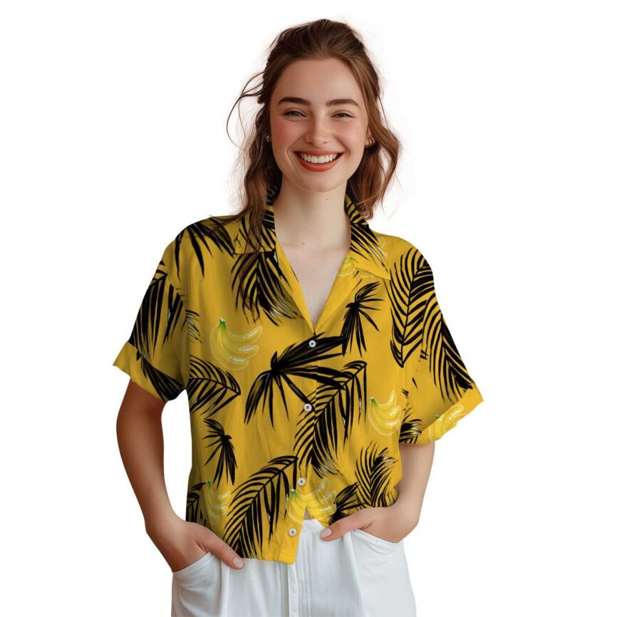 Banana Monochrome Palm Hawaiian Shirt Top rated