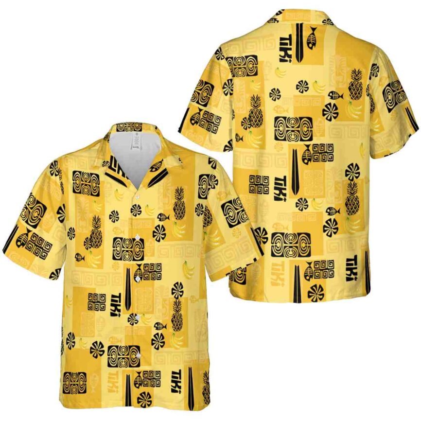 Banana Tiki Motifs Hawaiian Shirt Premium grade