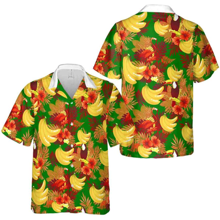 Banana Tropical Bird Hawaiian Shirt Premium grade