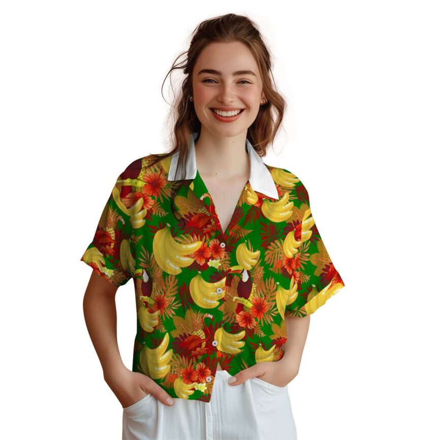 Banana Tropical Bird Hawaiian Shirt Top rated